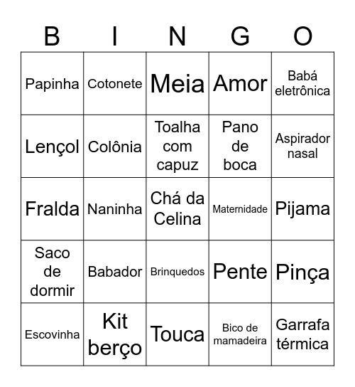 Chá da Celina Bingo Card