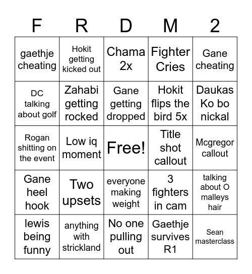 Freedom 250 Bingo Card