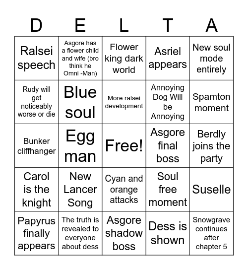 Chapter 5 bingo Card