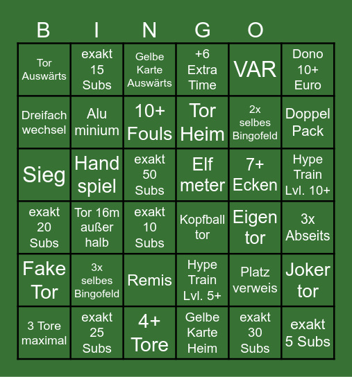 Algerien - Österreich Bingo Card