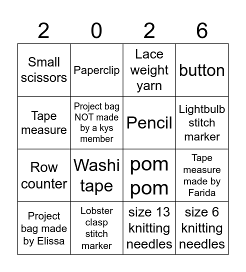 Camp Karma Scavenger Hunt Bingo Card