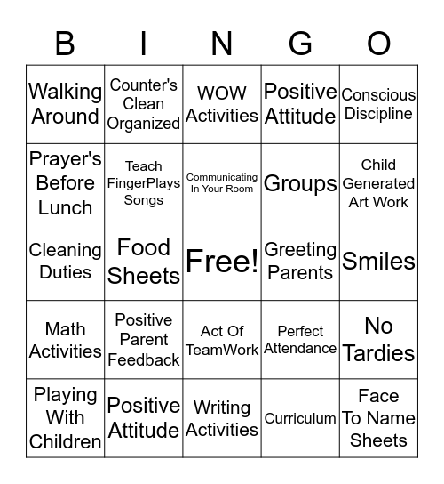 Apple Bingo-Preschool Bingo Card