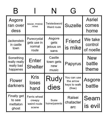 DR Chapter 5 Bingo Card