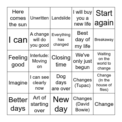Change Bingo Card