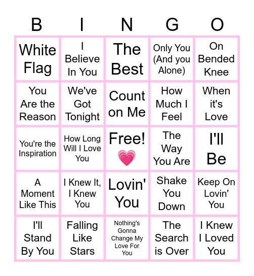 MUSIC BINGO at the Ann Arbor Eagles!  Gosh, I love you! 💕 Bingo Card