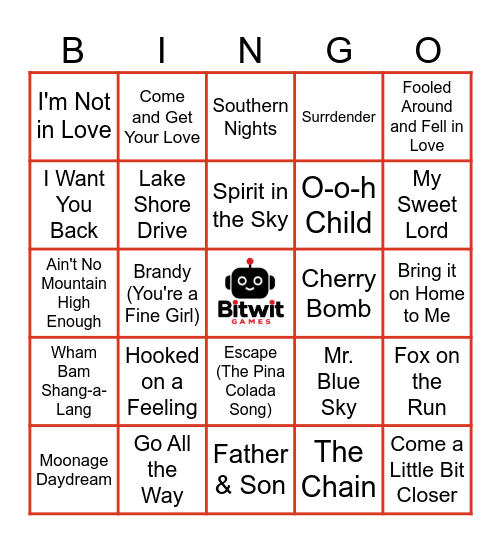 6.17.26 GUARDIANS OF THE GALAXY VOL 1 & VOL 2 Bingo Card