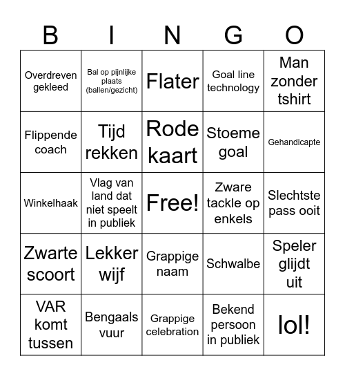 WK 2026 BINGO Card