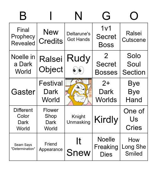 NOT Mine Bingo Card