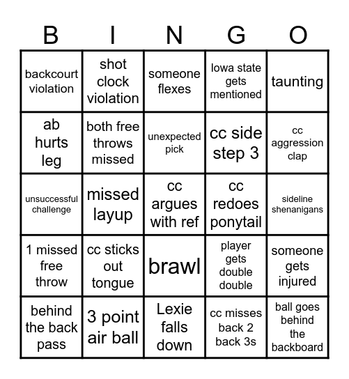 weekly wager Bingo Card