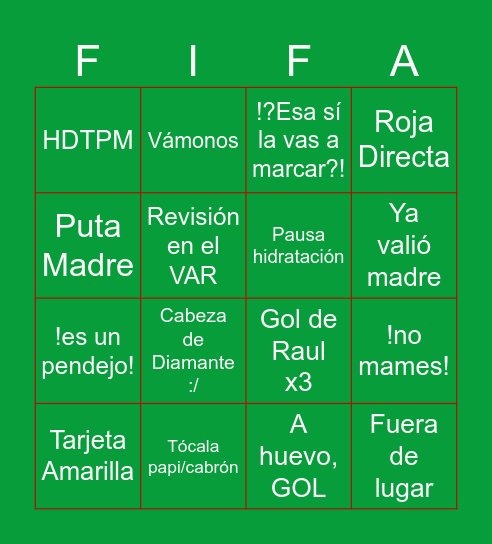 Mundial 2026 Bingo Card