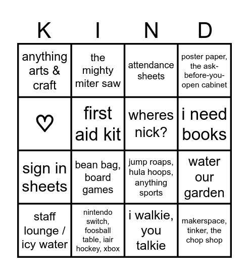 where do i find.... Bingo Card