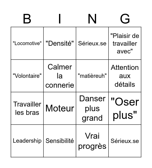Retours Magda Sacha Bingo Card
