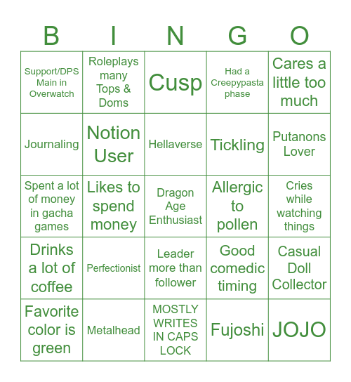 ⊹₊˚‧︵‿₊୨ᰔ୧₊‿︵‧˚₊⊹ Bingo Card