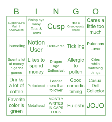 ⊹₊˚‧︵‿₊୨ᰔ୧₊‿︵‧˚₊⊹ Bingo Card
