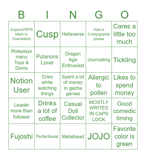 ⊹₊˚‧︵‿₊୨ᰔ୧₊‿︵‧˚₊⊹ Bingo Card