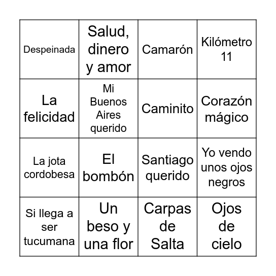 BINGO! Bingo Card