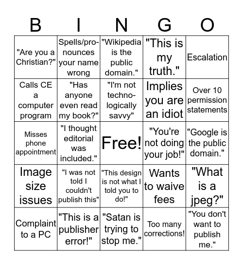 ASI BINGO Card