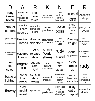 Chapter 5 Bingo Card
