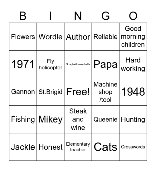 Bingo Card