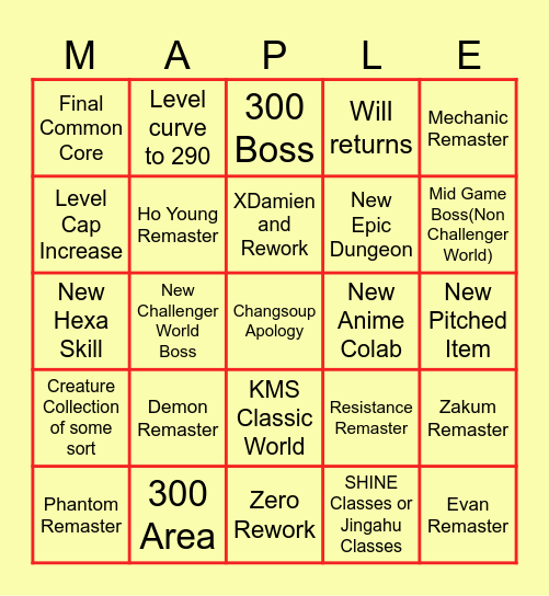 Overdrive Showcase Bingo Card