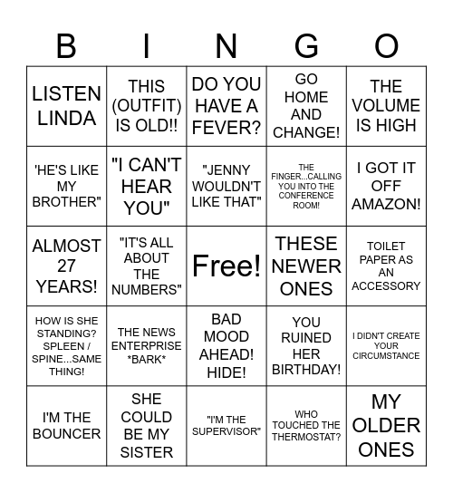 ALL THINGS TAMI Bingo Card