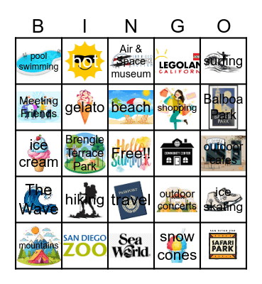 Summer & Community Fun! Bingo Card