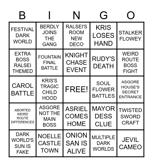 DELTAGOON CH5 Bingo Card
