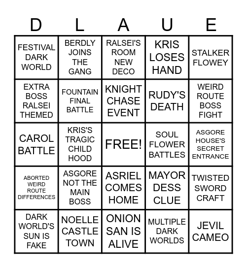 DELTAGOON CH5 Bingo Card