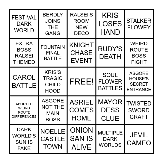 DELTAGOON CH5 Bingo Card