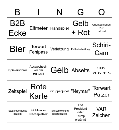 WM Bingo Card