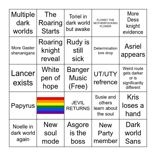 DELTARUNE CH 5 Bingo Card