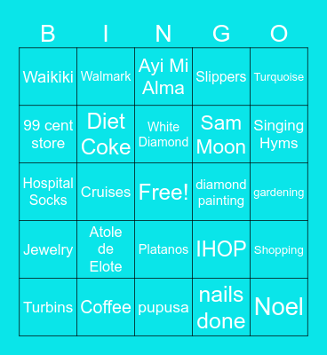 Wita’s Favorites: Bingo Card