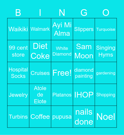 Wita’s Favorites: Bingo Card
