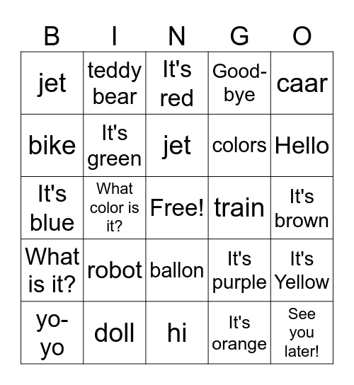 M Stanford Bingo Card