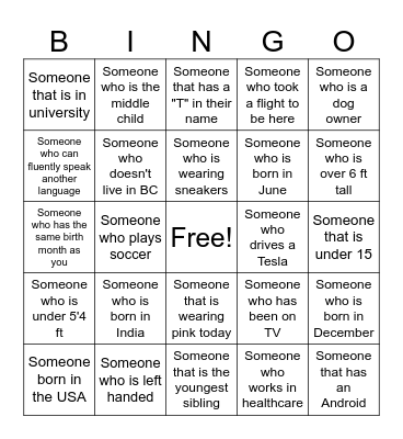 Bingo Card
