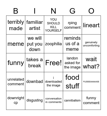 rule34 bingo Card