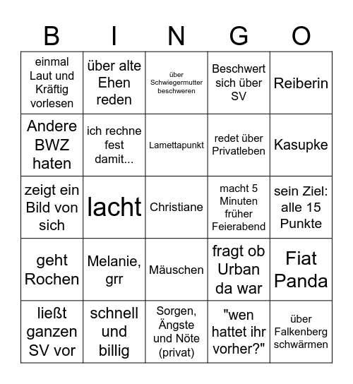LisBingo Card