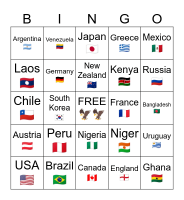 Country bbbbingo Card