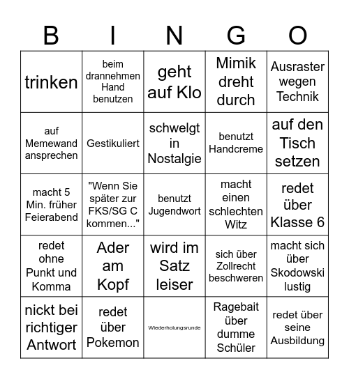 Löwecke Bingo Card