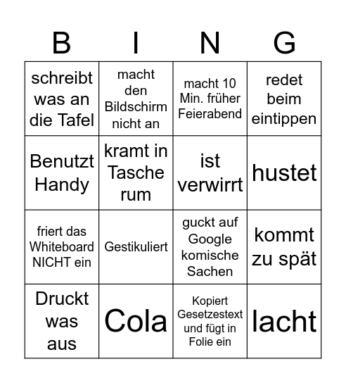 Hewi Bingo Card