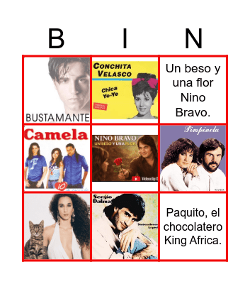 BINGO musical ZEGRÍ Bingo Card