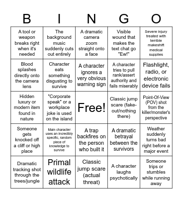 Send Help Bingo Card