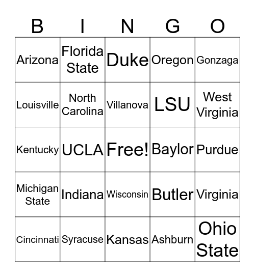 Compliance March Madness Bingo Card