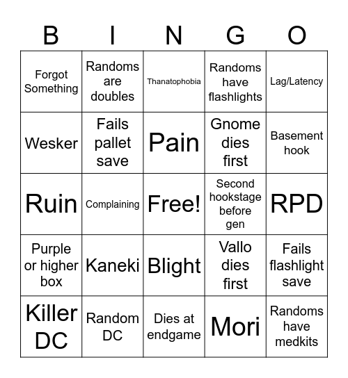 Deebeedee luck-bingo Card