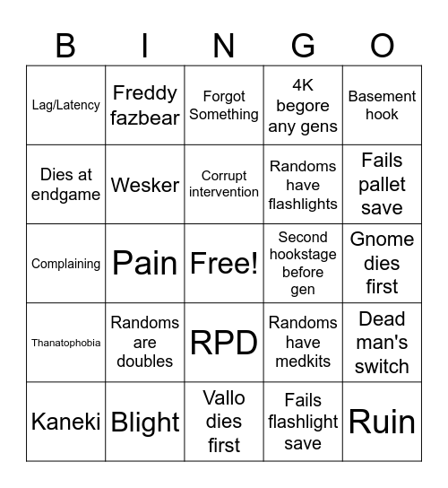 Deebeedee luck-bingo Card