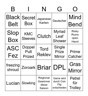 NAIC Bingo Card