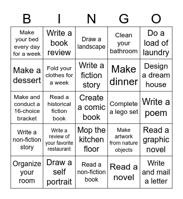 SUMMER Bingo Card