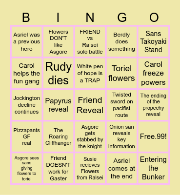 Chapter 5 Bingo Card