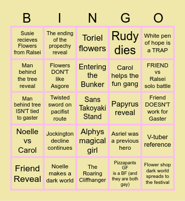 Chapter 5 Bingo Card