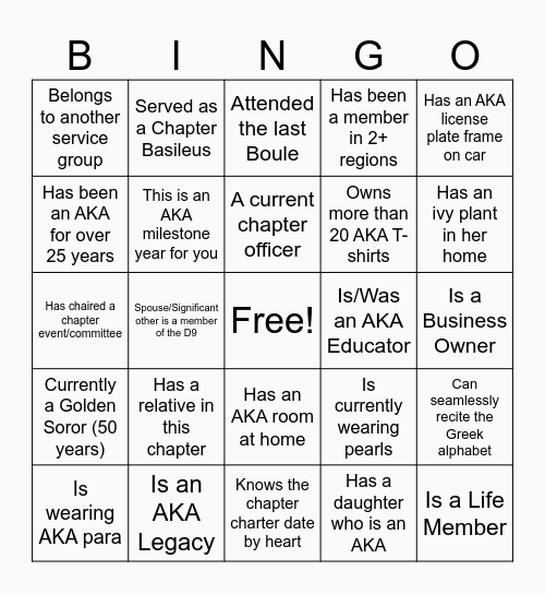ABZΩ Icebreaker Bingo Card